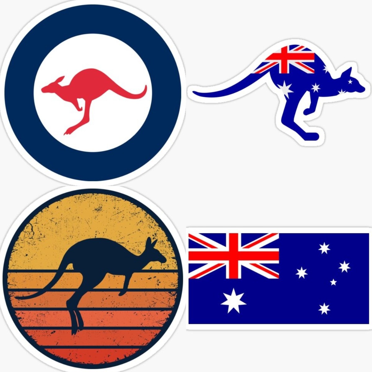 Car Accessories Australia - 캥거루 존 호주 범퍼 스티커 귀여운