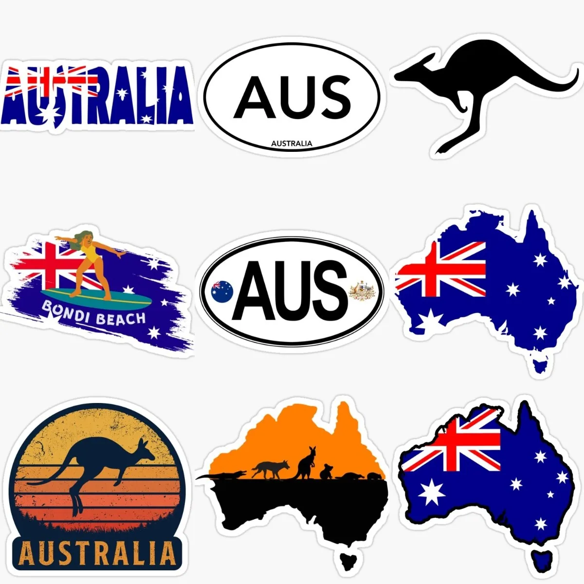 Car Accessories Australia - 크리 에이 티브 AUS 호주 국기지도