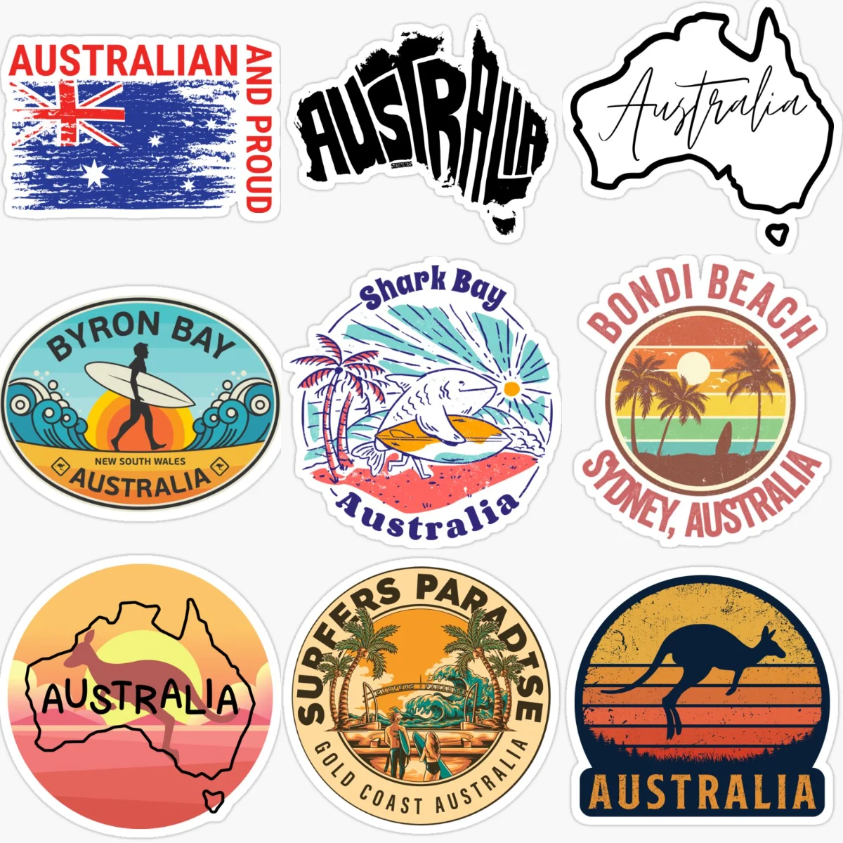 Car Accessories Australia - AUS 호주 국기지도 풍경 엠블럼 크리
