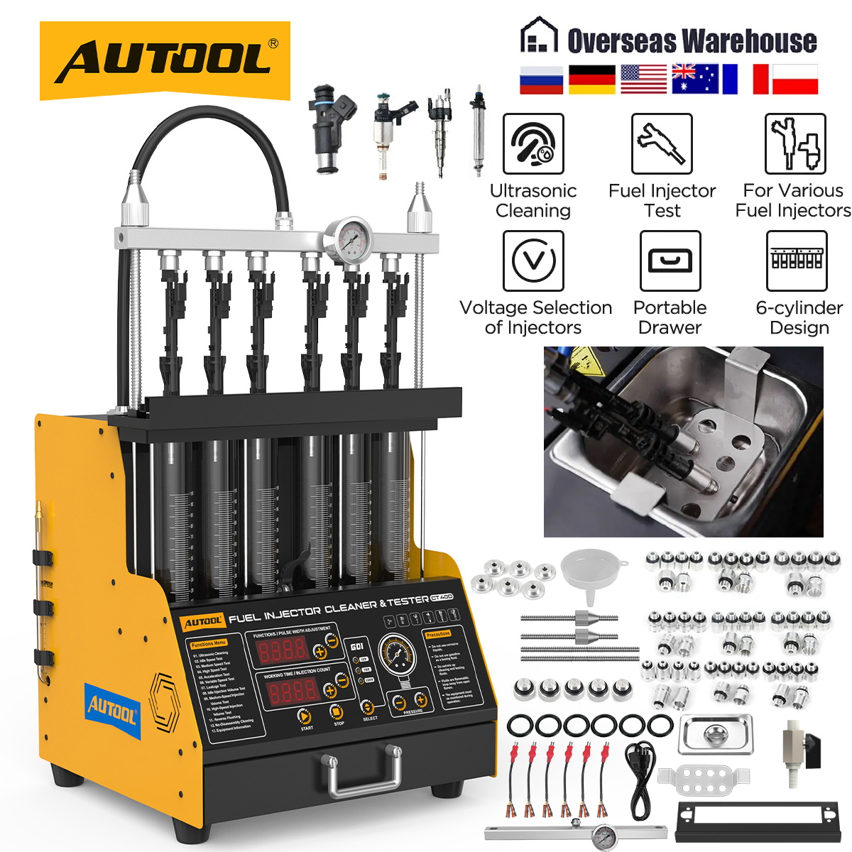 Fuel Injector Cleaner - AUTOOL CT400 GDI EFI FEI 압전