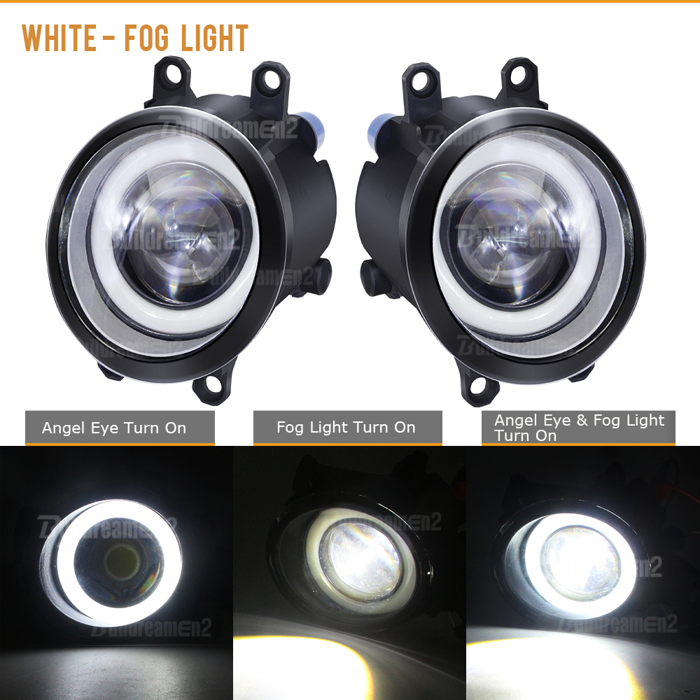 2 X 자동차 LED COB 안개등, 일광 엔젤 아이  - Car Accessories Xcent 리뷰 및 가격
