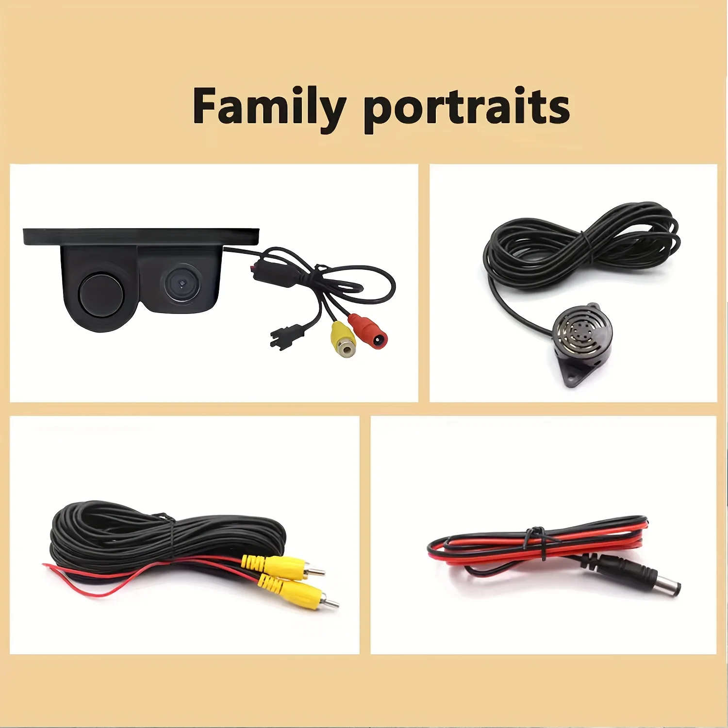 2-in-1 HD 후방 카메라 및 경고음 알람, 어안  - Car Accessories Sound System 리뷰 및 가격
