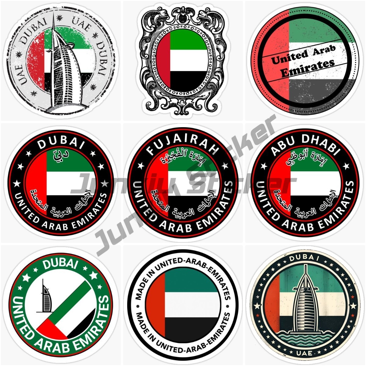 UAE 두바이 원형 국기 엠블럼 및 배지 오토바이 자동 - Car Accessories Dubai 리뷰 및 가격