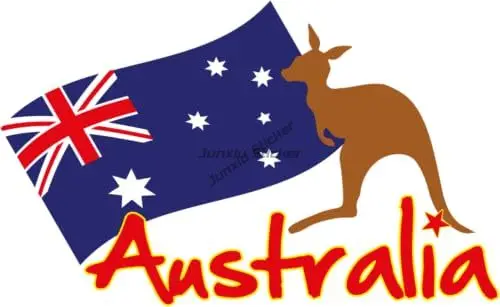 AUS 호주 국기지도 엠블럼 크리 에이 티브 PVC 자 - Car Accessories Australia 리뷰 및 가격
