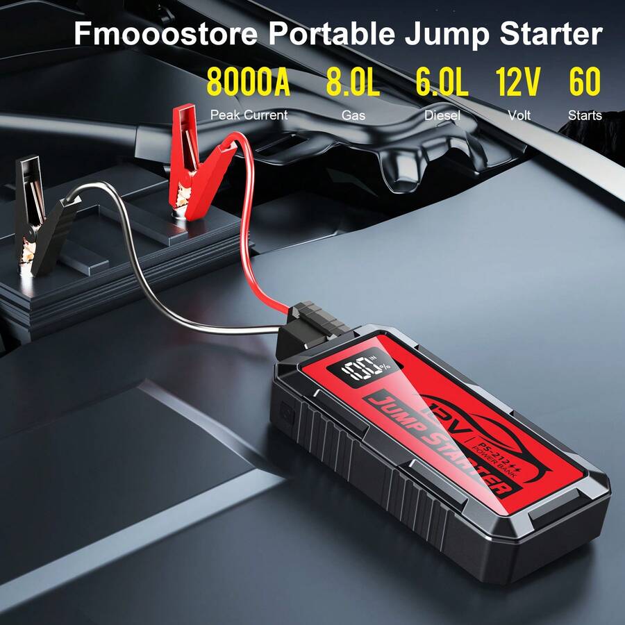 8000A 차량 점프 스타터, 12V 점프 스타터 배터 - Portable Jump Starter 리뷰 및 가격