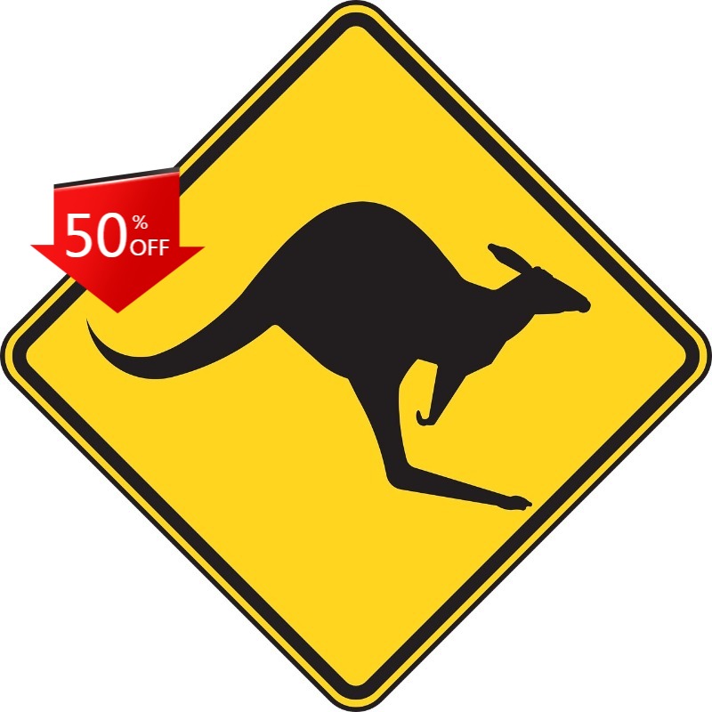 캥거루 스티커 교차로 표지판 호주 아웃백 동물원 호프  - Car Accessories Australia 리뷰 및 가격