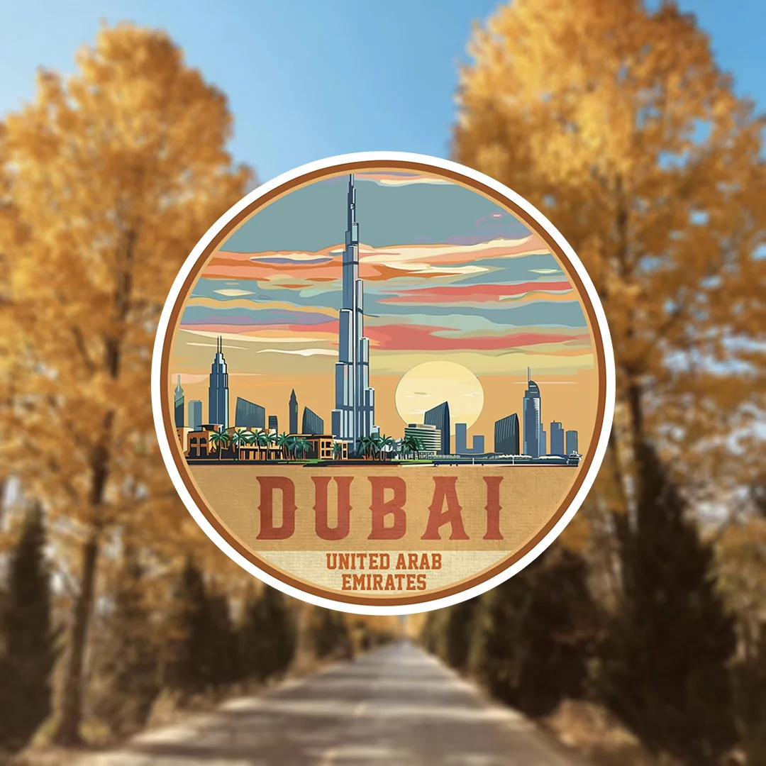 1개 무광 두바이 UAE 만화 기념품 비닐 스티커 자동 - Car Accessories Dubai 리뷰 및 가격