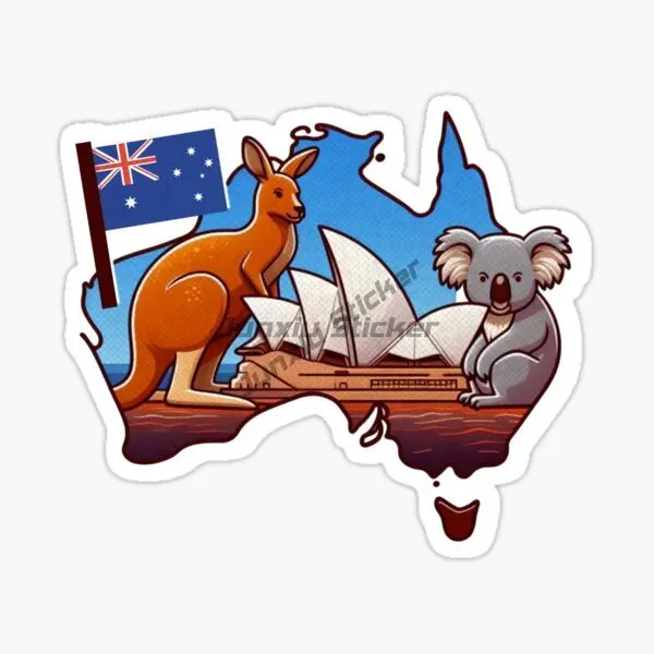 AUS 호주 국기지도 풍경 엠블럼 크리 에이 티브 PV - Car Accessories Australia 리뷰 및 가격