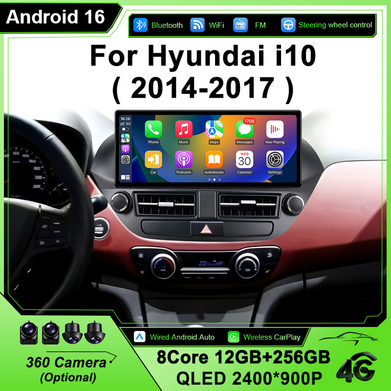 현대 i10 2013-2017용 차량용 라디오 오디오  - Car Accessories In India 리뷰 및 가격
